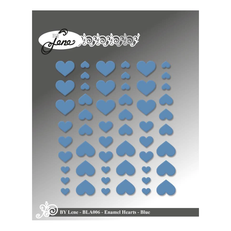 BY Lene Enamel Hearts "Blue - 54pcs" BLA006