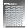 BY Lene Metallic Enamel Hearts "Silver - 70pcs" BLA012