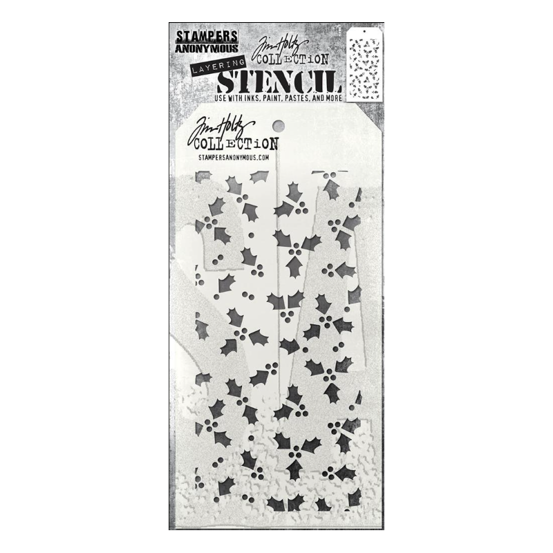 SA / Tim Holtz Layered Stencils “Tiny Holly” TH-S189