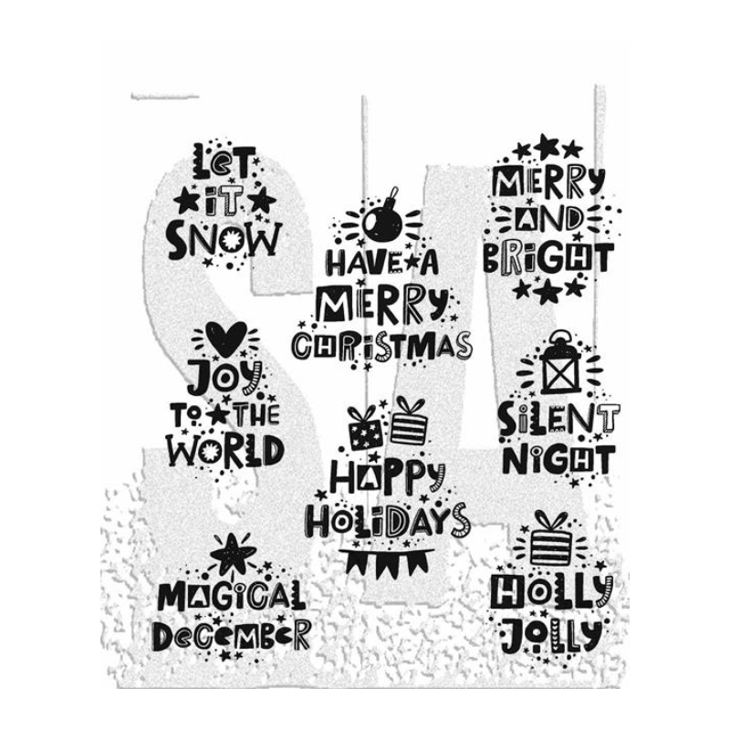Stampers Anonymous Tim Holtz Cling Stamp “Holiday Whatnots" TH-CMS496