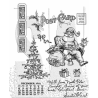 Stampers Anonymous Tim Holtz Cling Stamp “Santa Visit" TH-CMS500