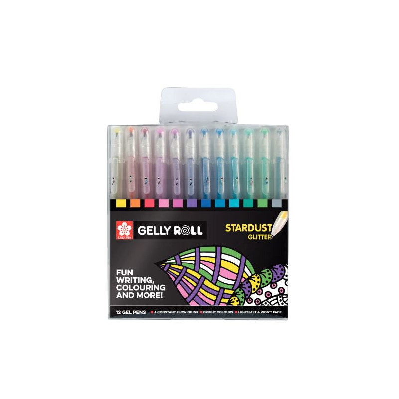 Sakura • Gelly roll gel pen Stardust glitter 12pieces