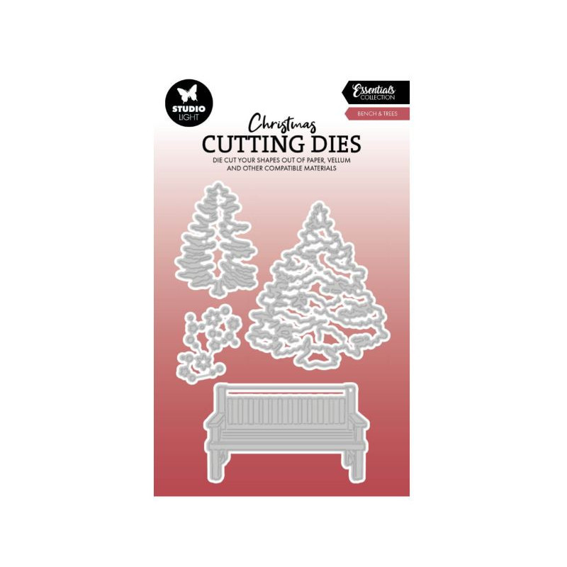 Studio Light Bench & Trees Christmas  Dies SL-ES-CD872