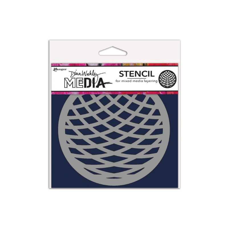 Ranger • Dina Wakley MEdia Stencil Coaster Squished