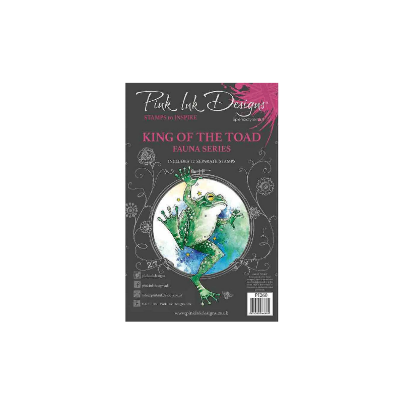 Pink Ink Designs • King Of The Toad 6 in x 8 in Clear Stamp Set