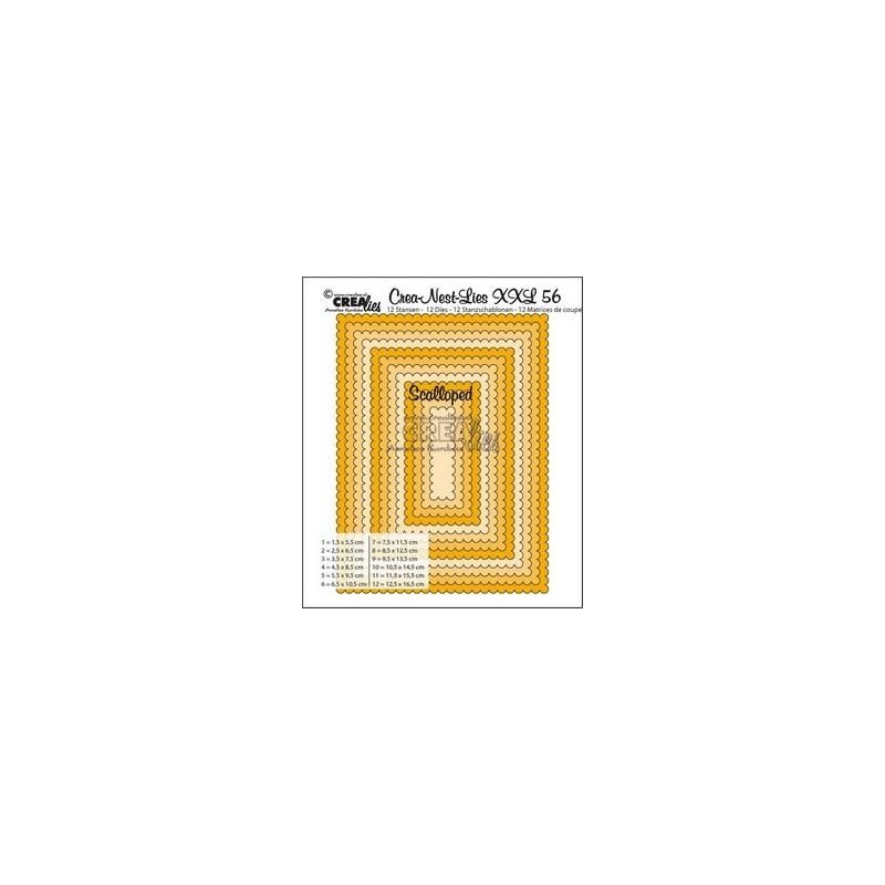Crealies Rektangel med Bågar 12,5x16,5 cm