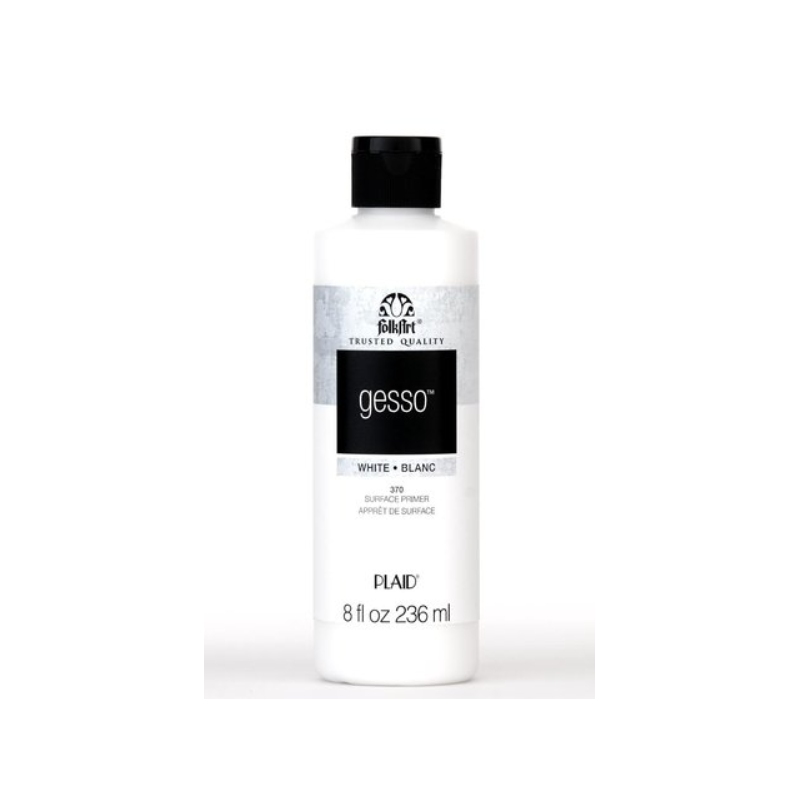 Folkart Gesso White Surface Primer 8 fl oz 370LBL