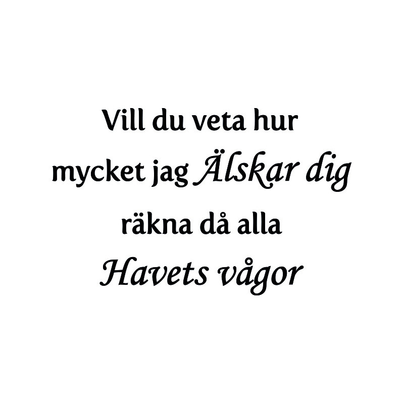 Lazer Design stämpel Vill du veta hur mycket jag älskar .... 365