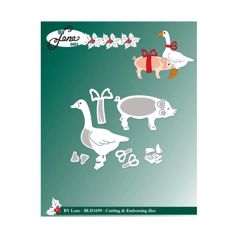 BY Lene Dies "Christmas Duck & Pig" BLD1699