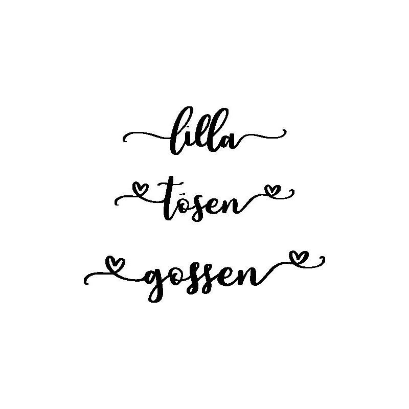 Lazer Design Stämpel Lilla tösen gossen 1816