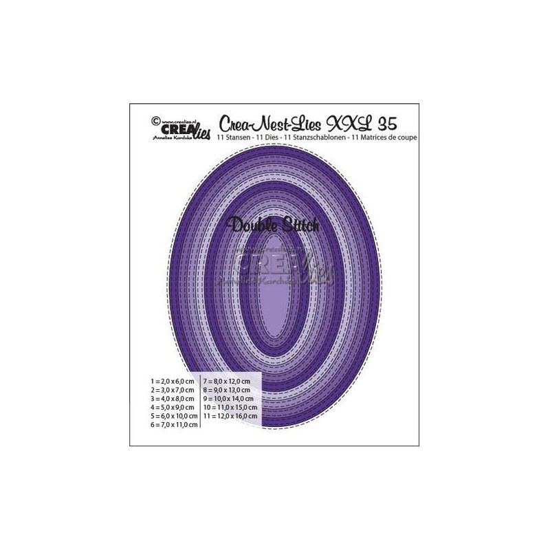 Crealies  (Dubbel Stygn) Oval 12 x 16 cm