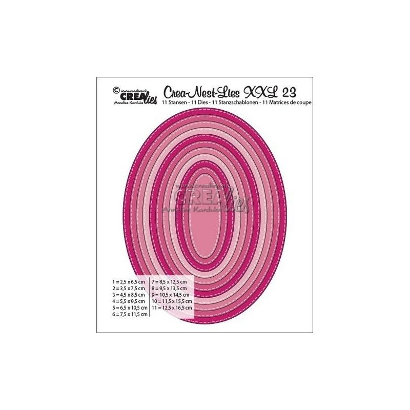 Crealies Stygn Oval  6,5 cm - 16,5 cm  XXL23