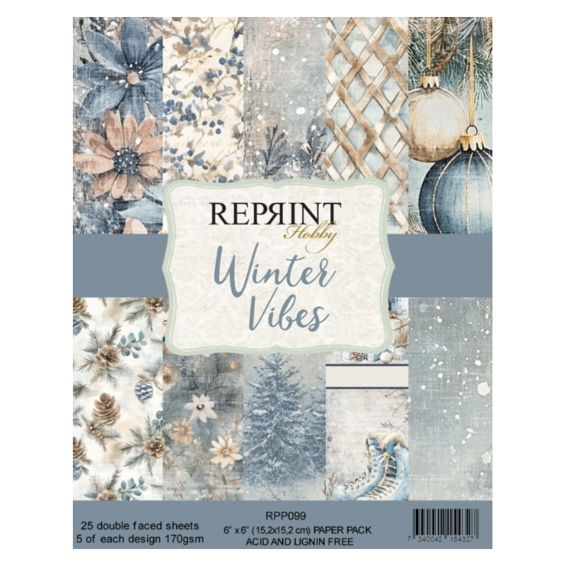 Reprint 6x6 Paperpack - Winter Vibes 25 ark
