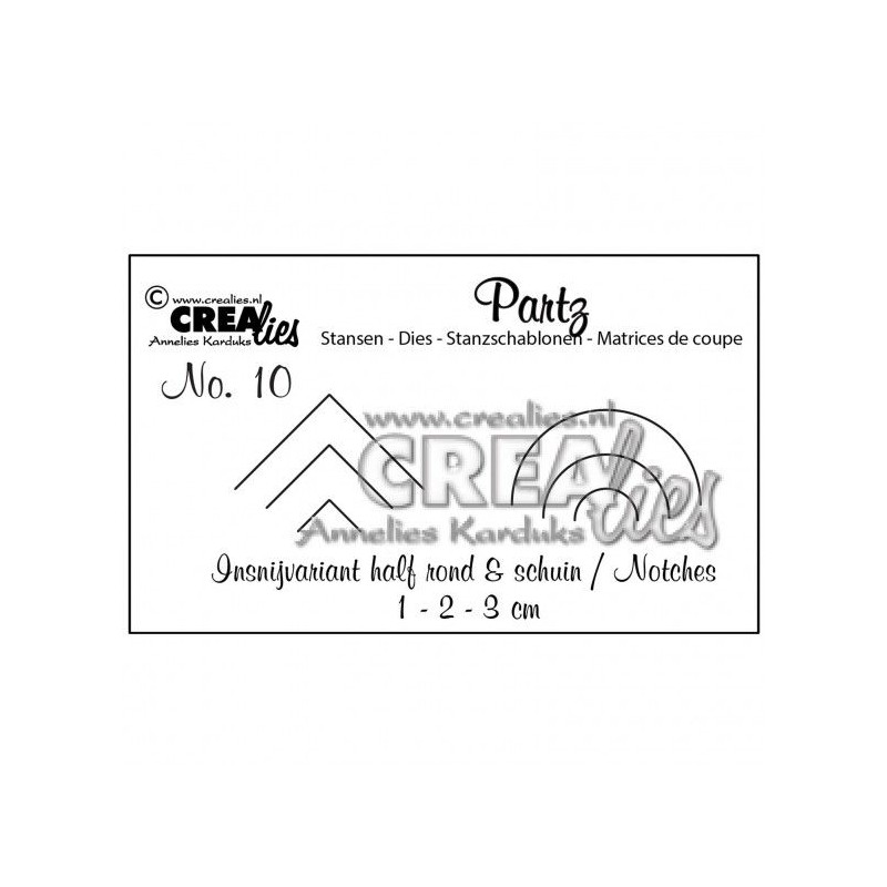 Crealies Partz cutting die no.10 notches half-roud