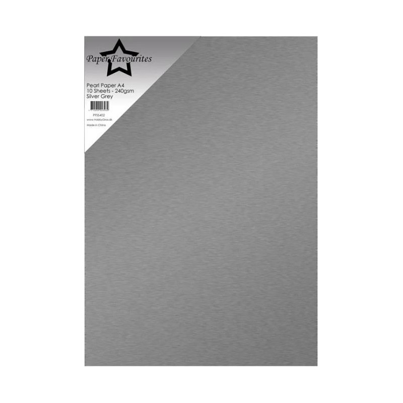 Paper Favourites Pearl Paper "Silver Grey" 240g PFSS402