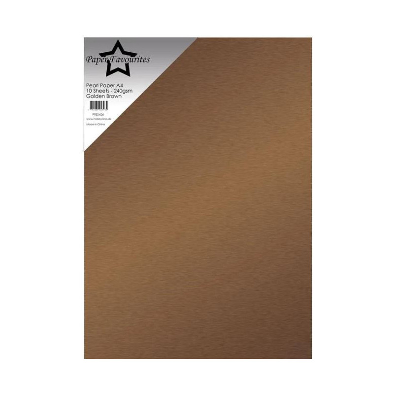 Paper Favourites Pearl Paper "Golden Brown" 240g PFSS406