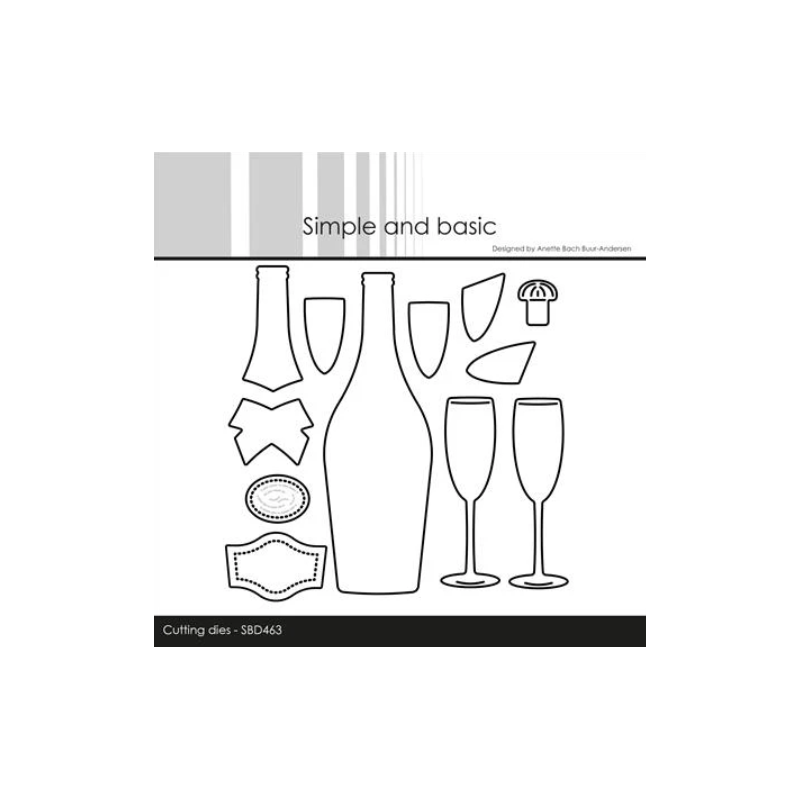 Simple and Basic die "Champagne Bottle" SBD463