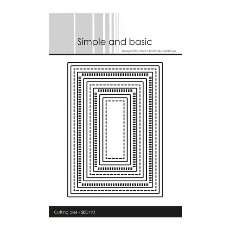 Simple and Basic die "Combi Striped Frames - A7" SBD493