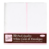 Anitas 50 st Card/Envelopes  Slimline 10,5x21cm "White" ANT 1513020