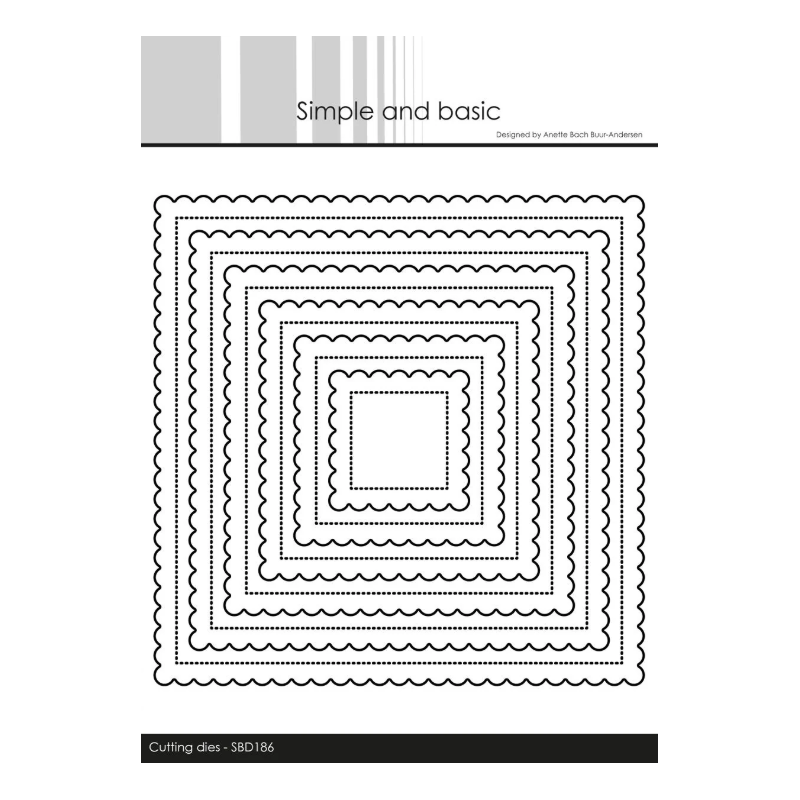 Simple and Basic die "Small Pierced Scalloped Squares" SBD186