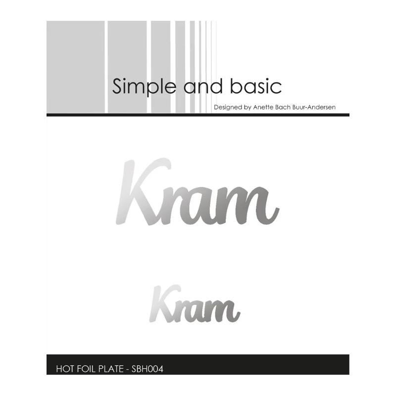 Simple and Basic Hot Foil Plate “Kram" SBH004