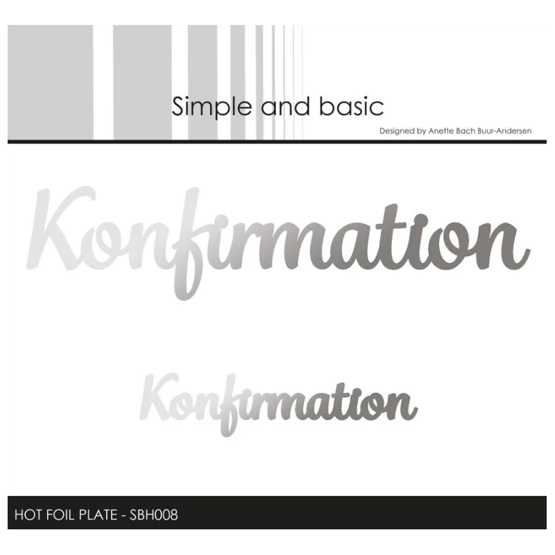 Simple and Basic Hot Foil Plate “Konfirmation" SBH008