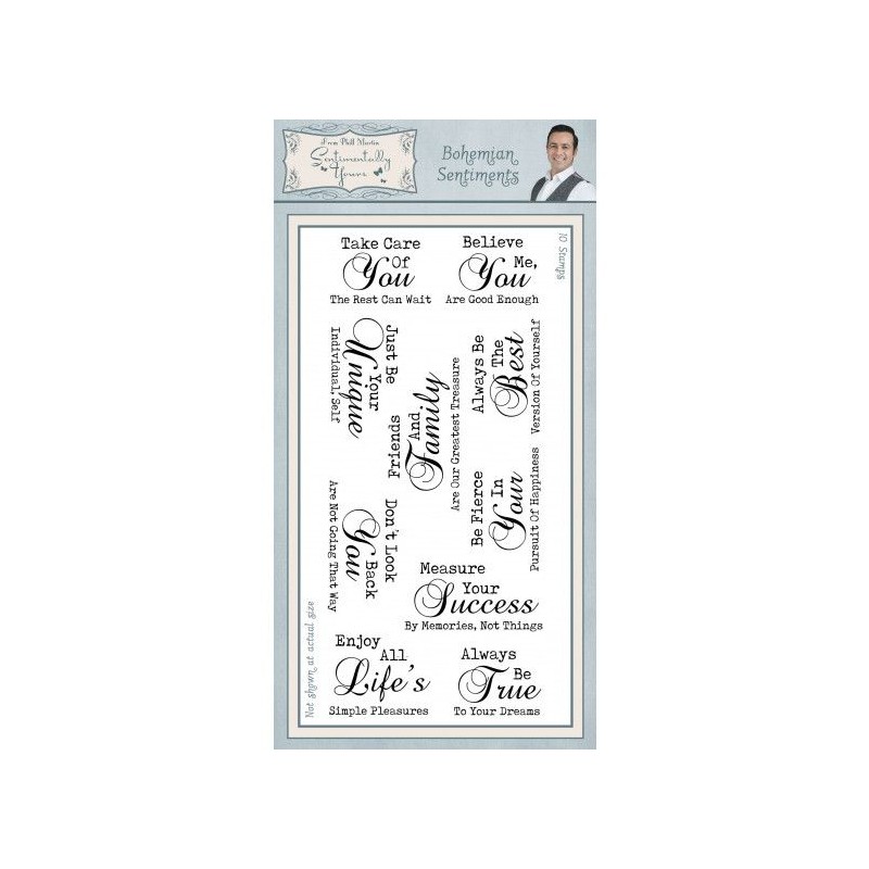 Creative Expressions • Sentimentally yours Bohemian clear stamp sentiments