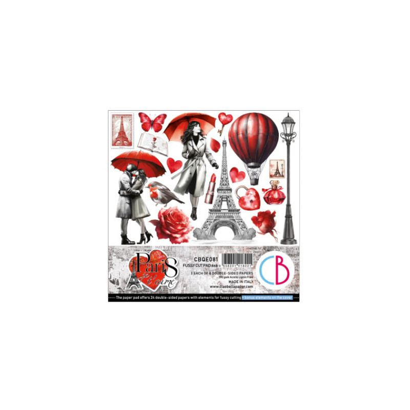 Ciao Bella Paris Je t’aime Fussy Cut Pad 6"x6"