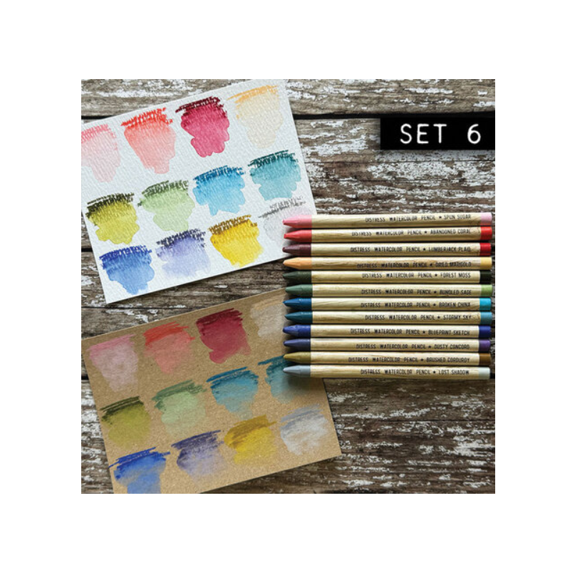 Ranger Tim Holtz Distress Watercolor Pencils Kit 6 (12pcs) (TDH83603