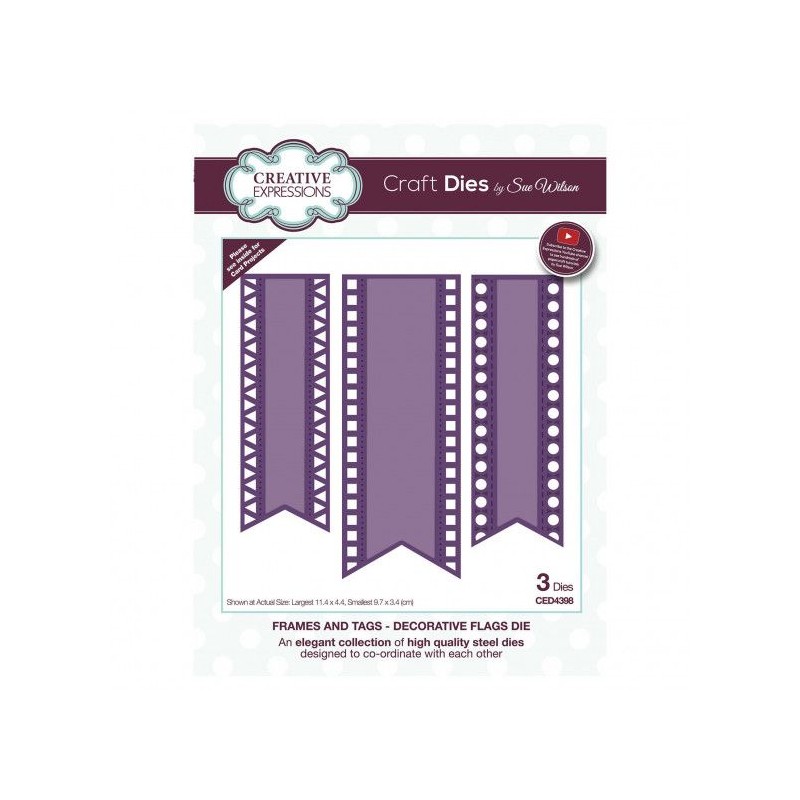 Creative Expressions • Sue Wilson frames and tags decorative flags DIE