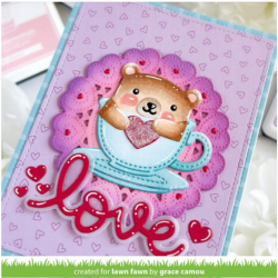 Lawn Fawn Doily Hearts Lawn Cuts Dies LF3612