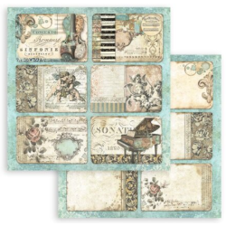 Stamperia Music 8x8 Inch Paper Pack SBBS118