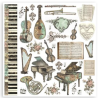 Stamperia Music 8x8 Inch Paper Pack SBBS118
