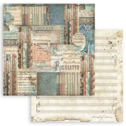 Stamperia Music 8x8 Inch Paper Pack SBBS118