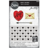 Sizzix 2D Texture Fades w/ Thinlits Die by Tim Holtz Vault Side Order Love Notes (1+8pcs) 666860