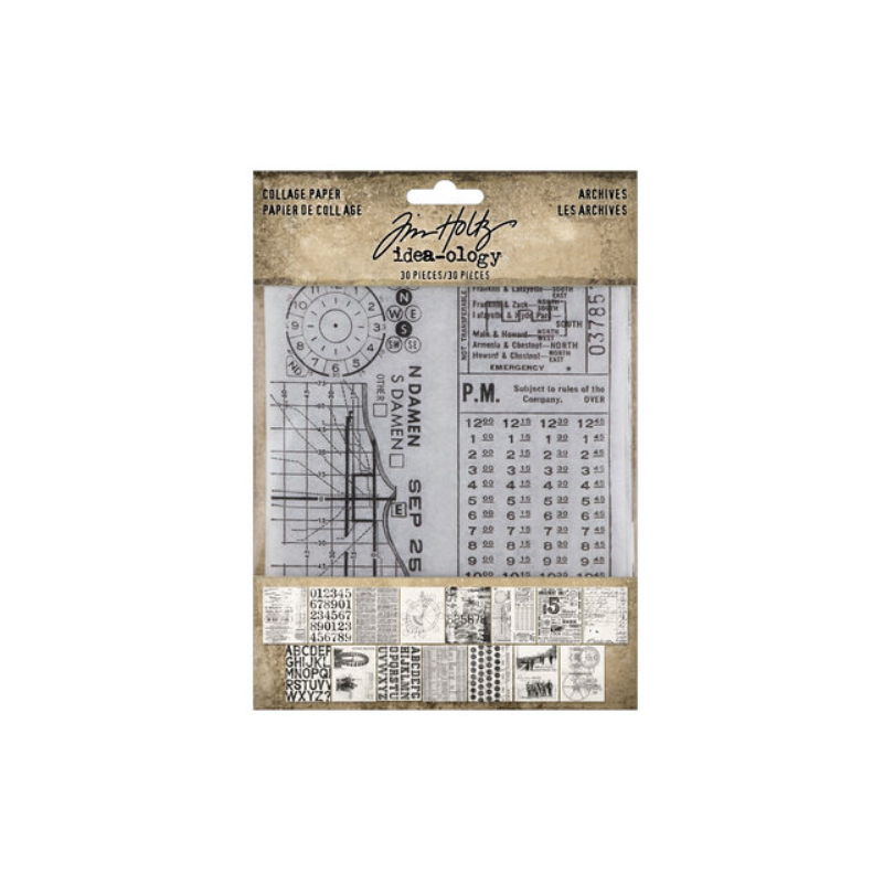 Idea-ology Tim Holtz Collage Paper Archives TH94366