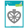 Lawn Fawn Stitched Happy Heart Geo Frame Add-On Lawn Cuts Dies LF3613