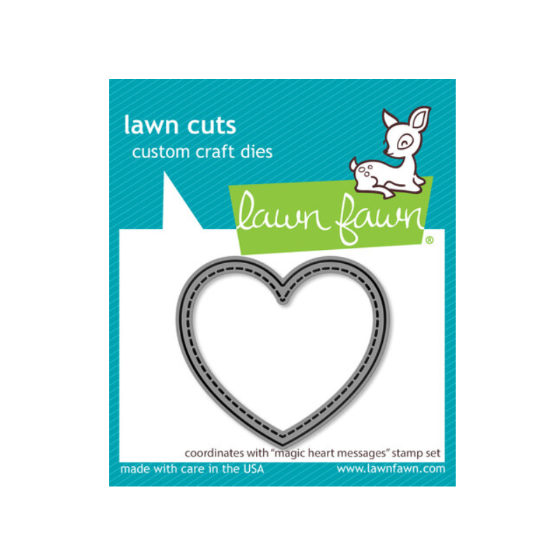 Lawn Fawn Magic Heart Messages Lawn Cuts Dies LF3306