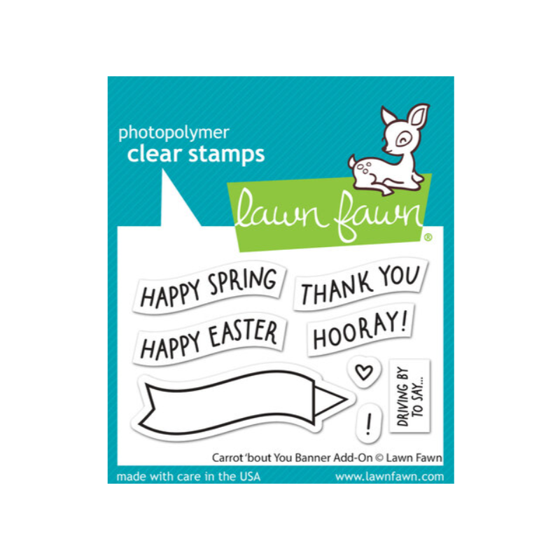 Lawn Fawn Carrot 'bout You Banner Add-On Clear Stamps LF3351