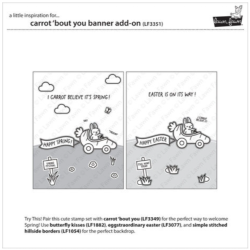 Lawn Fawn Carrot 'bout You Banner Add-On Clear Stamps LF3351