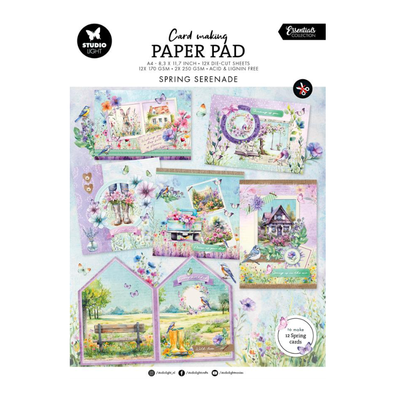 Studio Light Paper Pad "Cardmaking Paper Pad - Spring Serenade" SL-ES-CMP15