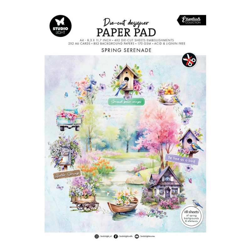 Studio Light Paper Pad "Die-Cut Paper Pad - Spring Serenade" SL-ES-DCPP271