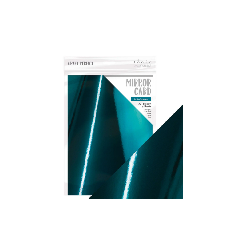 Tonic studios mirror card - gloss - A4 5pcs Turkish turquise 8701E