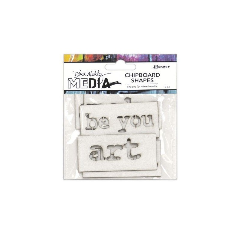 Ranger Dina Wakley Media Chipboard Shapes Words