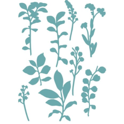 Sizzix Framelits Die by 49 and Market Fine Stems 02 (9pcs) 666810