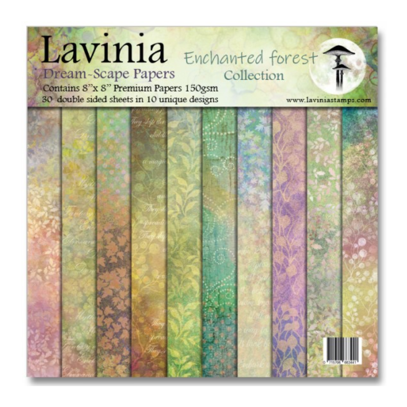 Lavinia Dreamscape Papers. 8x8 The Enchanted Forest Collection