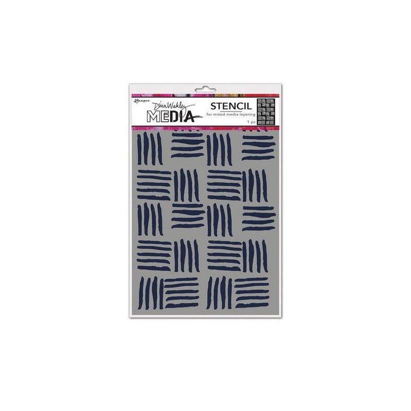 Ranger Dina Wakley A5 Mask Stencil Media Cross Hatch