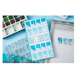 Sizzix • Clear Stamps with Framelits Fine Line Alpha 01 60st "49 and Market"