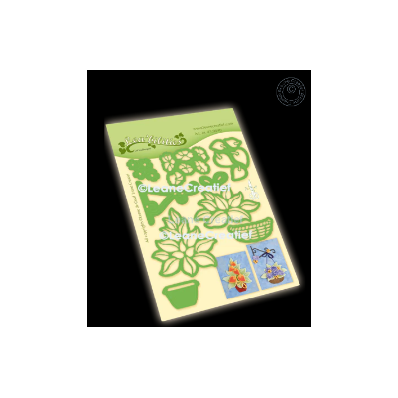 Leane Dies Cut/Emb "Flowers with vase & basket" 45.9440
