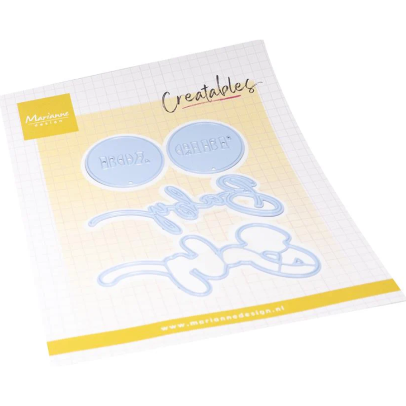 Marianne Design dies "Baby Boy & Girl text" LR0894